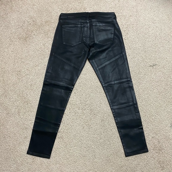 Banana Republic New With Tags Goth Biker Wax Coated Skinny Jeans 28 9 - Picture 4 of 4